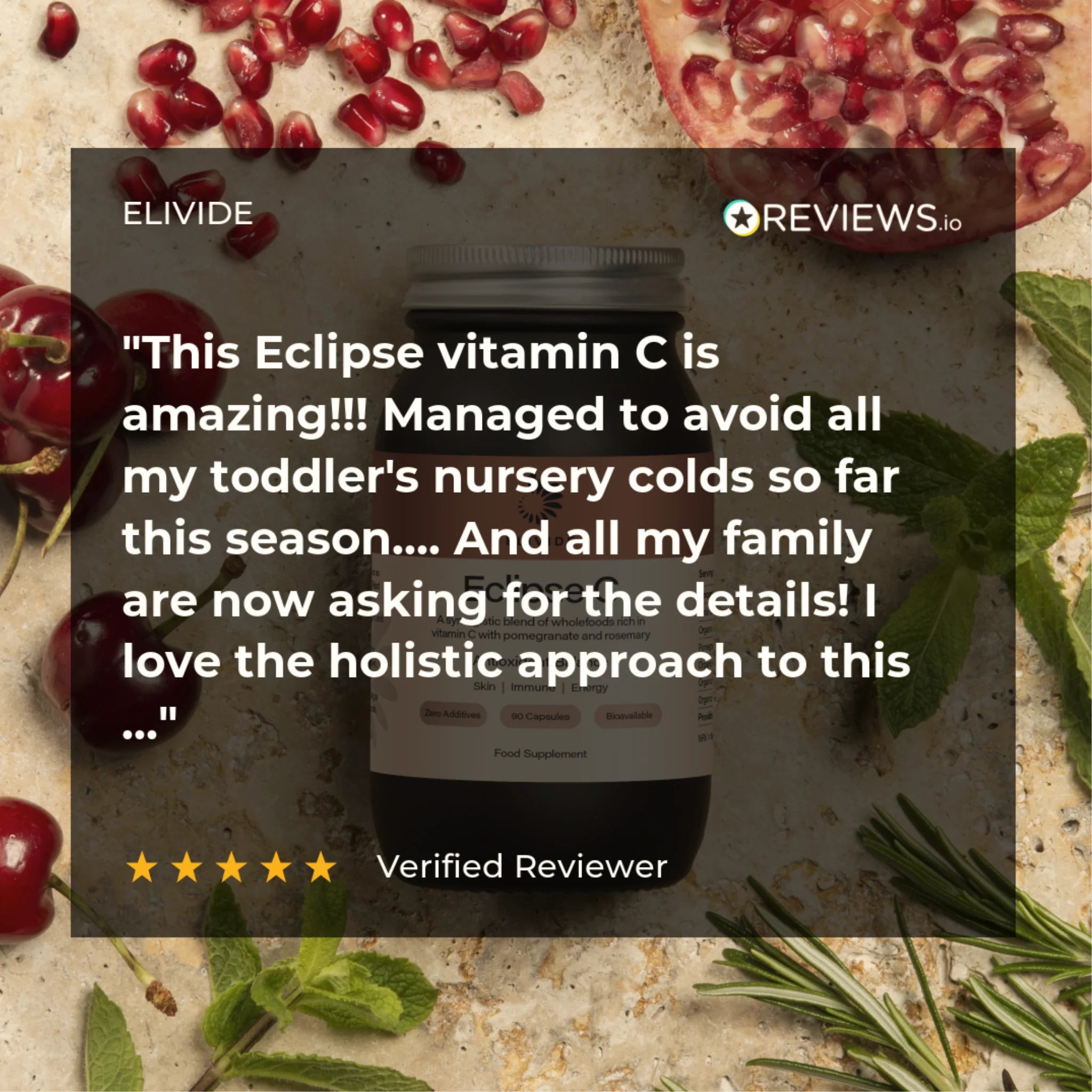 Customer review for ELIVIDE Eclipse wholefood vitamin C antioxidant supplement