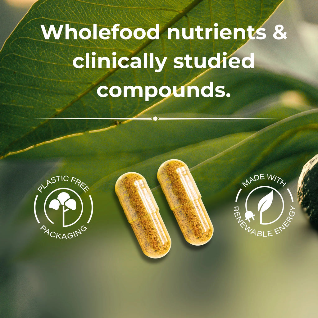Wholefood nutrients and clinically studied compounds in Histamine Resolve supplement
