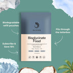 ELIVIDE magnesium bisglycinate with coconut water biodegradable refill pouch supplement