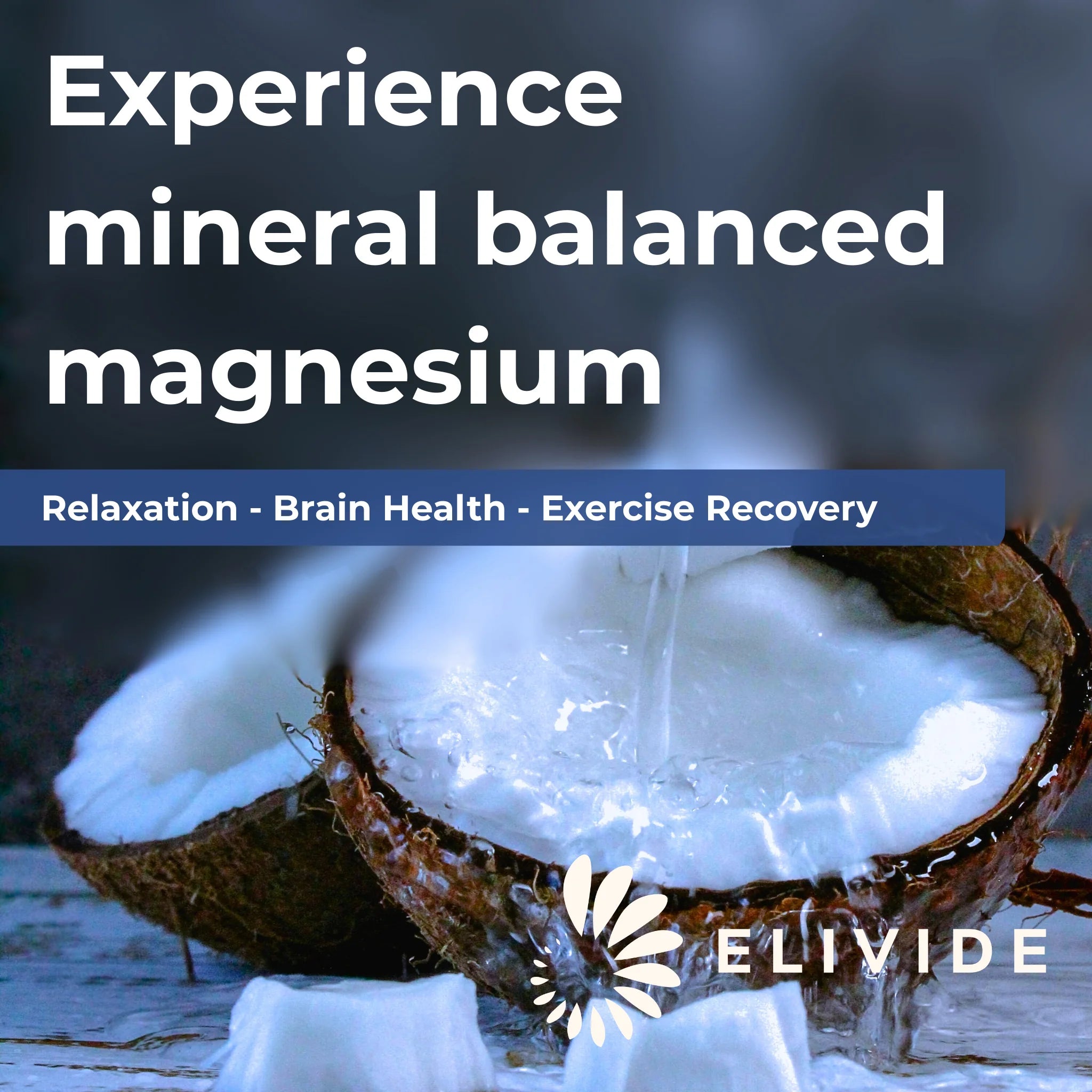Magnesium bisglycinate with coconut water minerals for relaxation recovery and brain health
