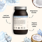 Magnesium taurate with coconut water simple two ingredient supplement formula ELIVIDE