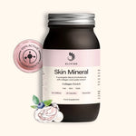 ELIVIDE Skin Mineral supplement in glass jar – wholefood oyster and marine collagen blend for skin, hair and thyroid health