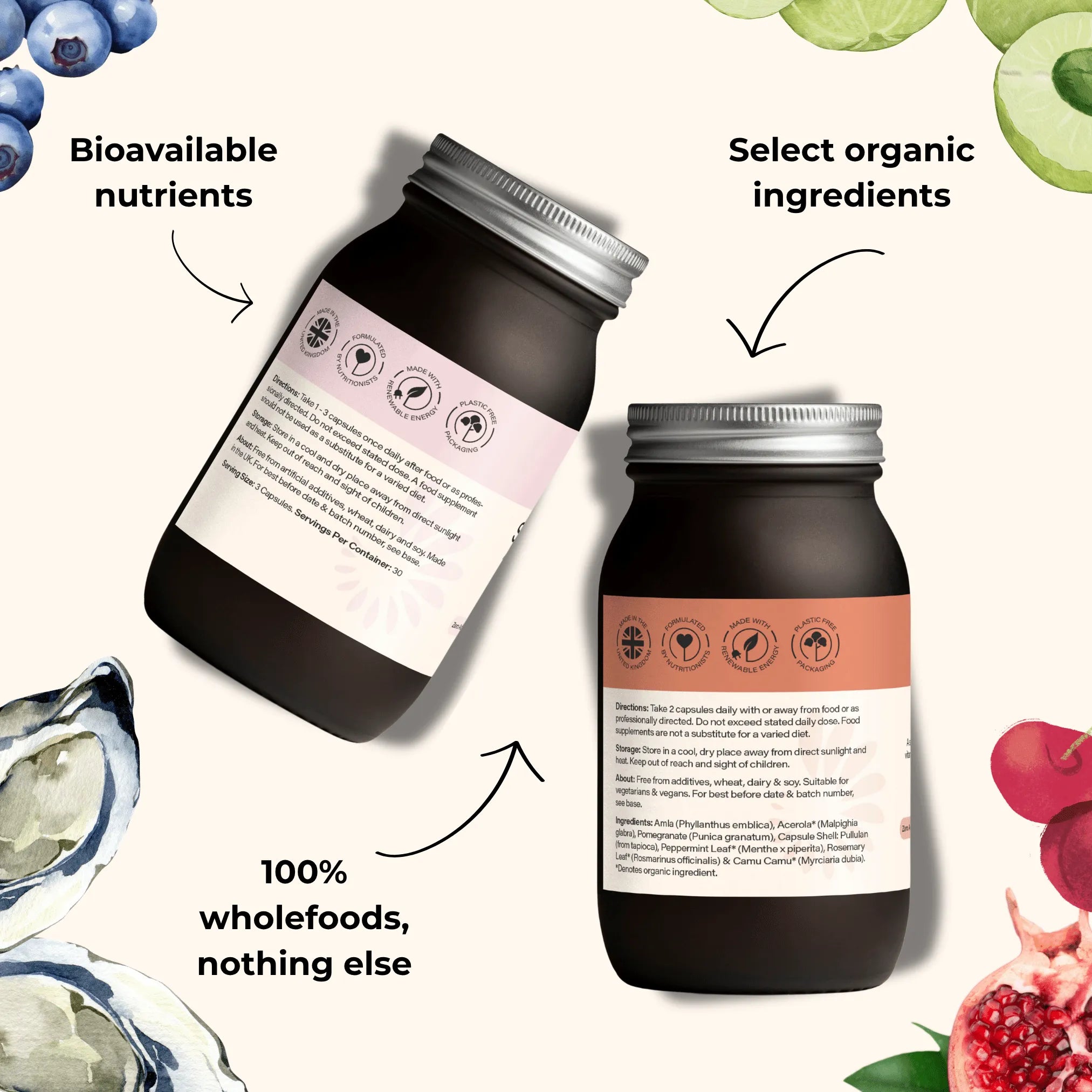 Wholefood Duo Bundle Ingredients, Wholefood Minerals & Vitamins, Zero Additives Bioavailable Nutrients