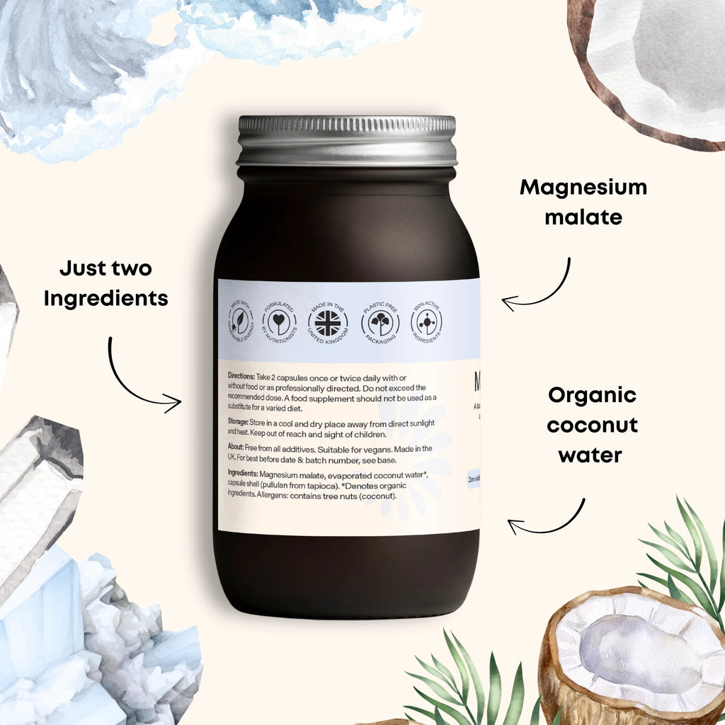 magnesium malate with organic coconut water mineral balance ingredients