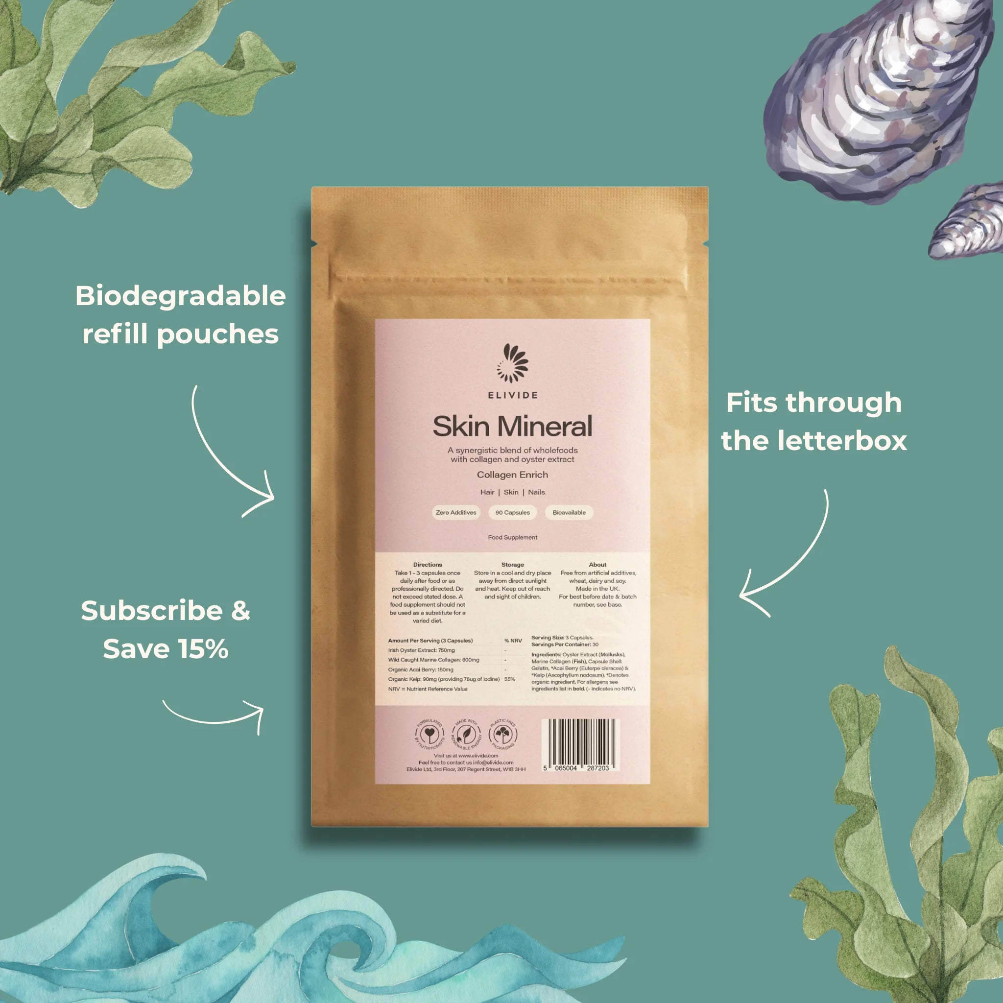 Skin Mineral biodegradable refill pouch subscription supplement