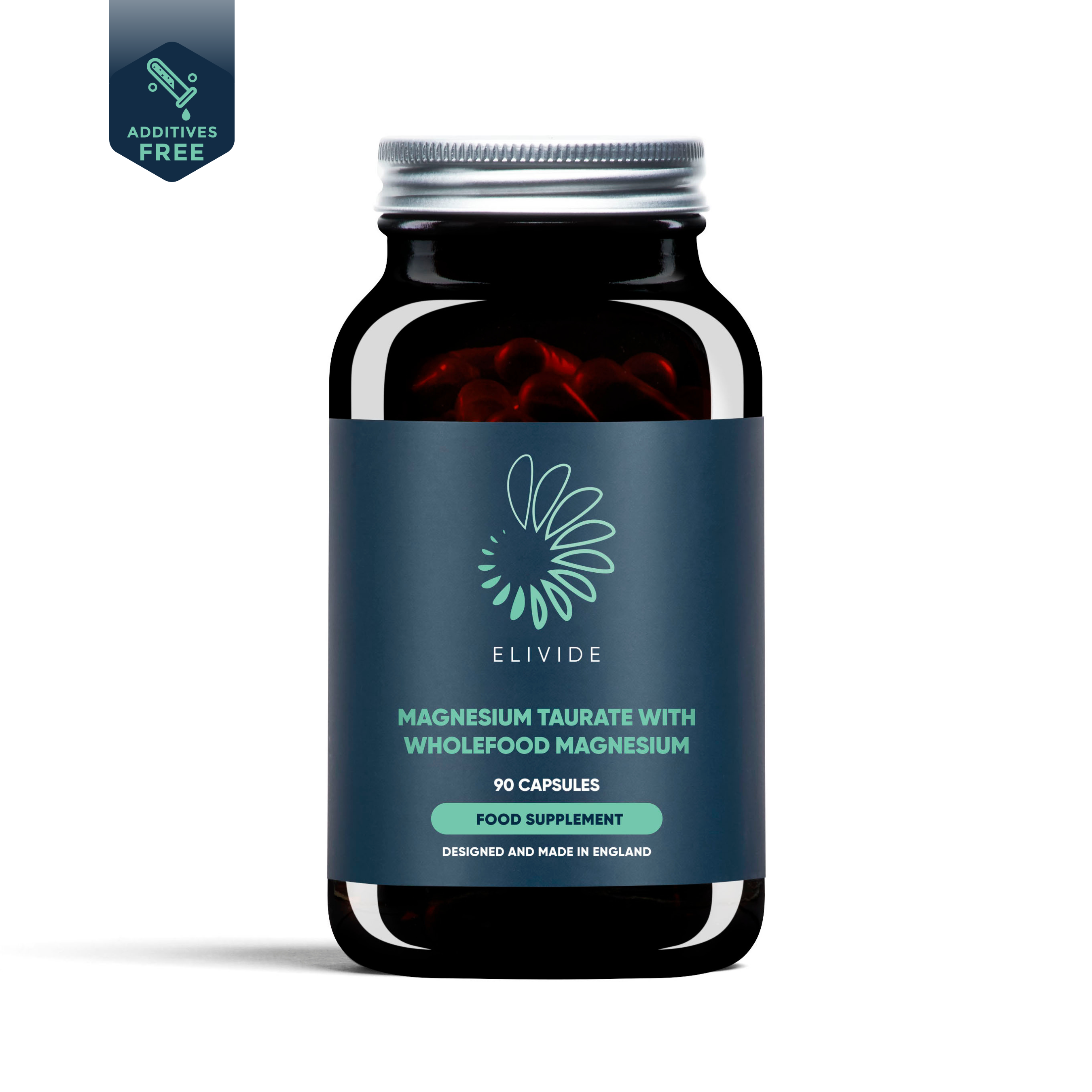 Magnesium Taurate With Organic Wholefood Mg 90 Capsules (60mg